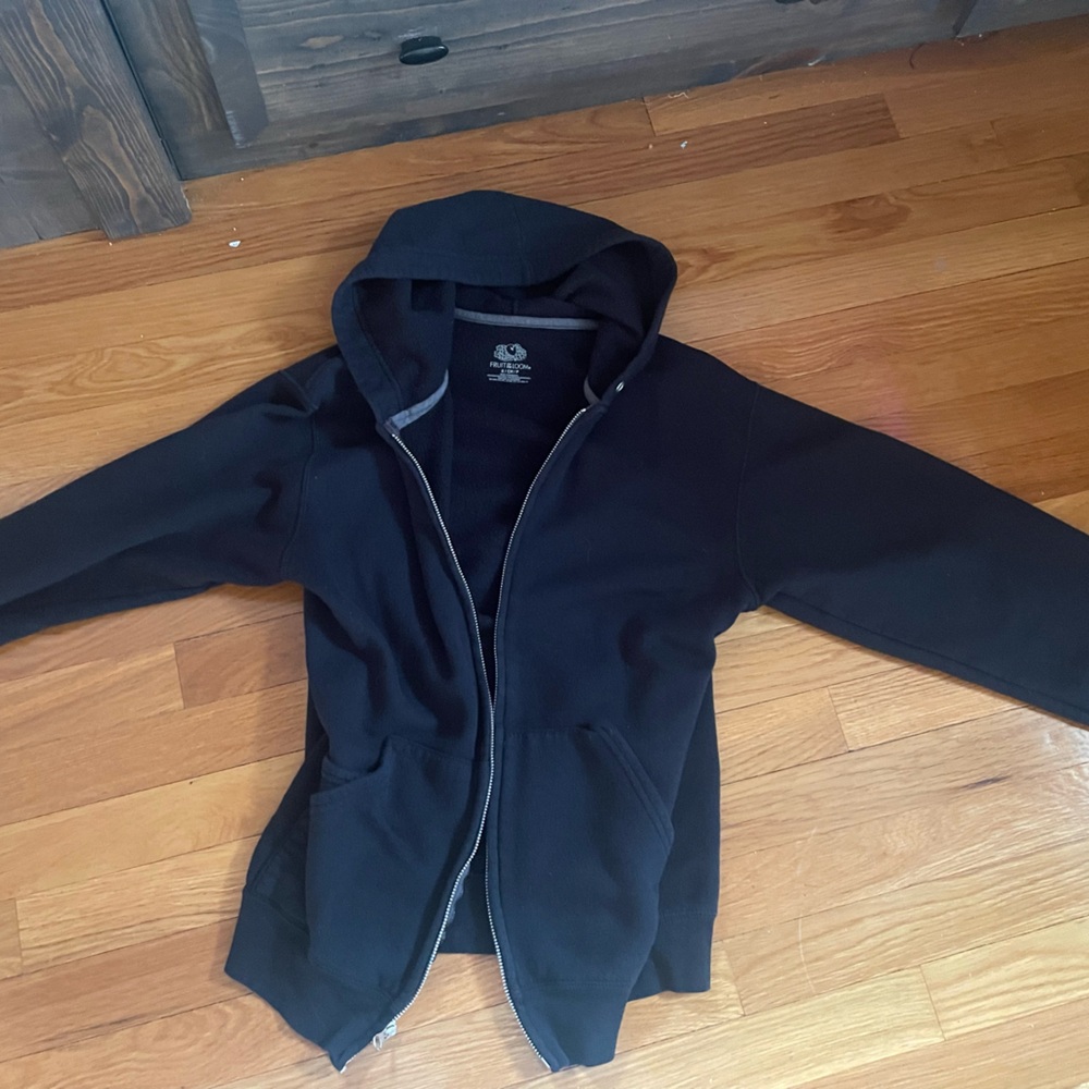 Fruit of the Loom Black Fleece Hoodie